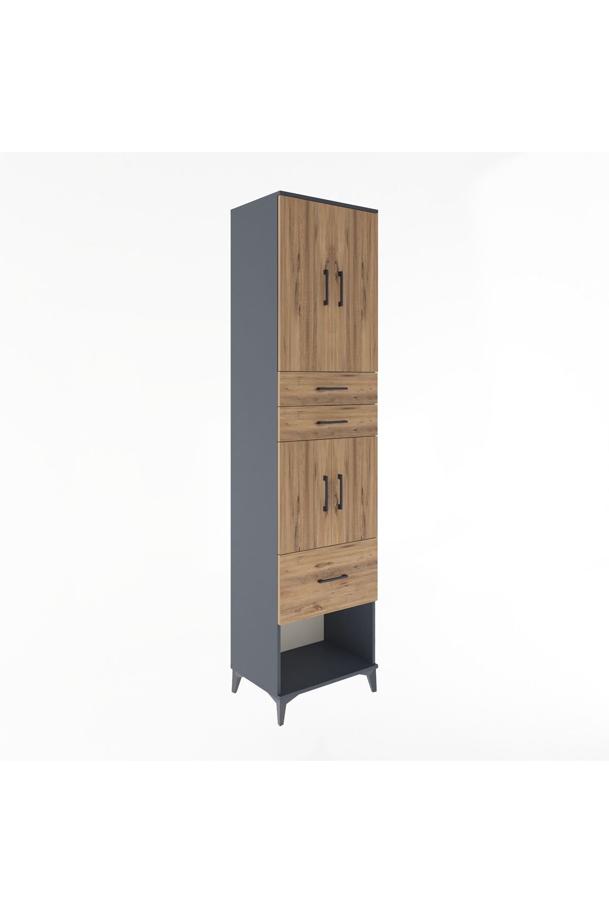 Hyperion Dolap 3 Raflı 3 Çekmeceli 4 Kapaklı 60x44x243 - S65M021V6B