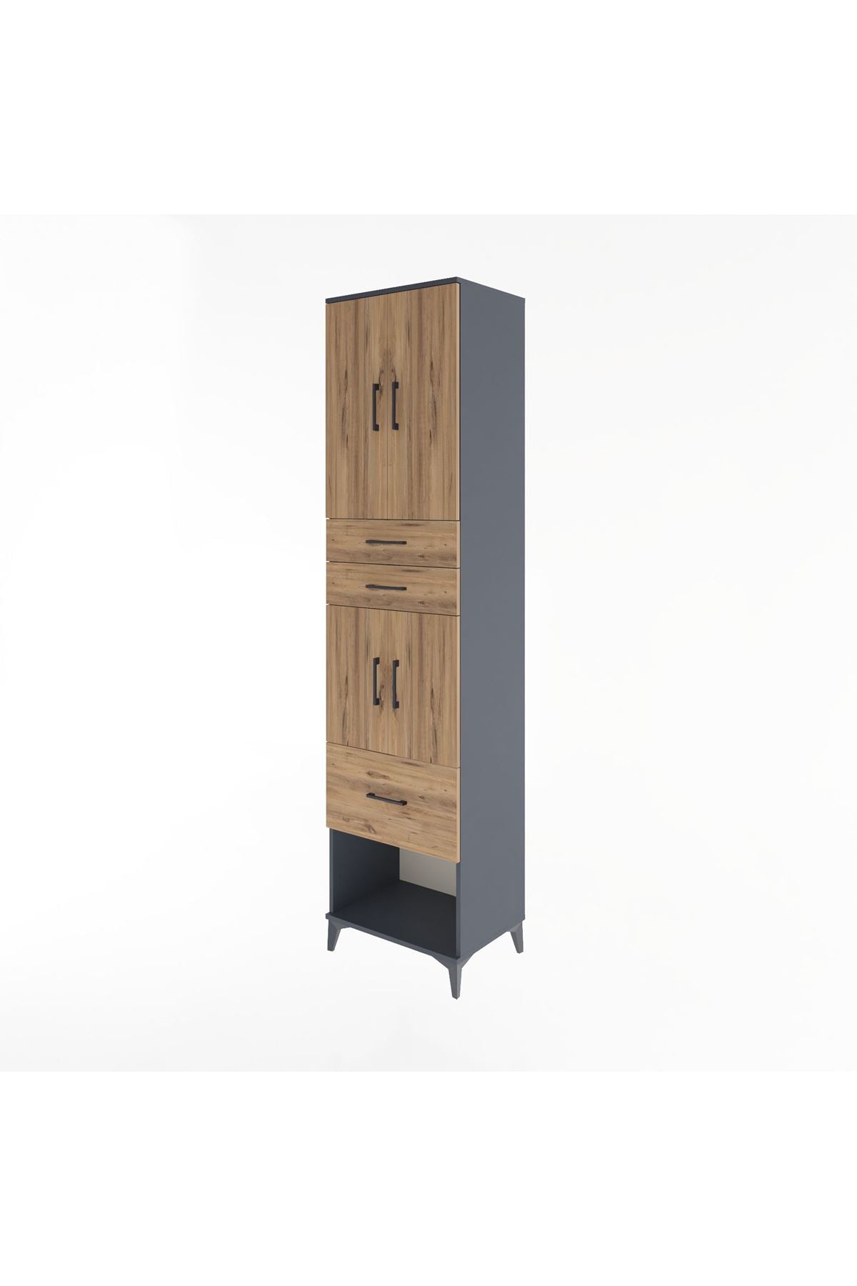 Hyperion Dolap 3 Raflı 3 Çekmeceli 4 Kapaklı 60x44x243 - S65M021V6B