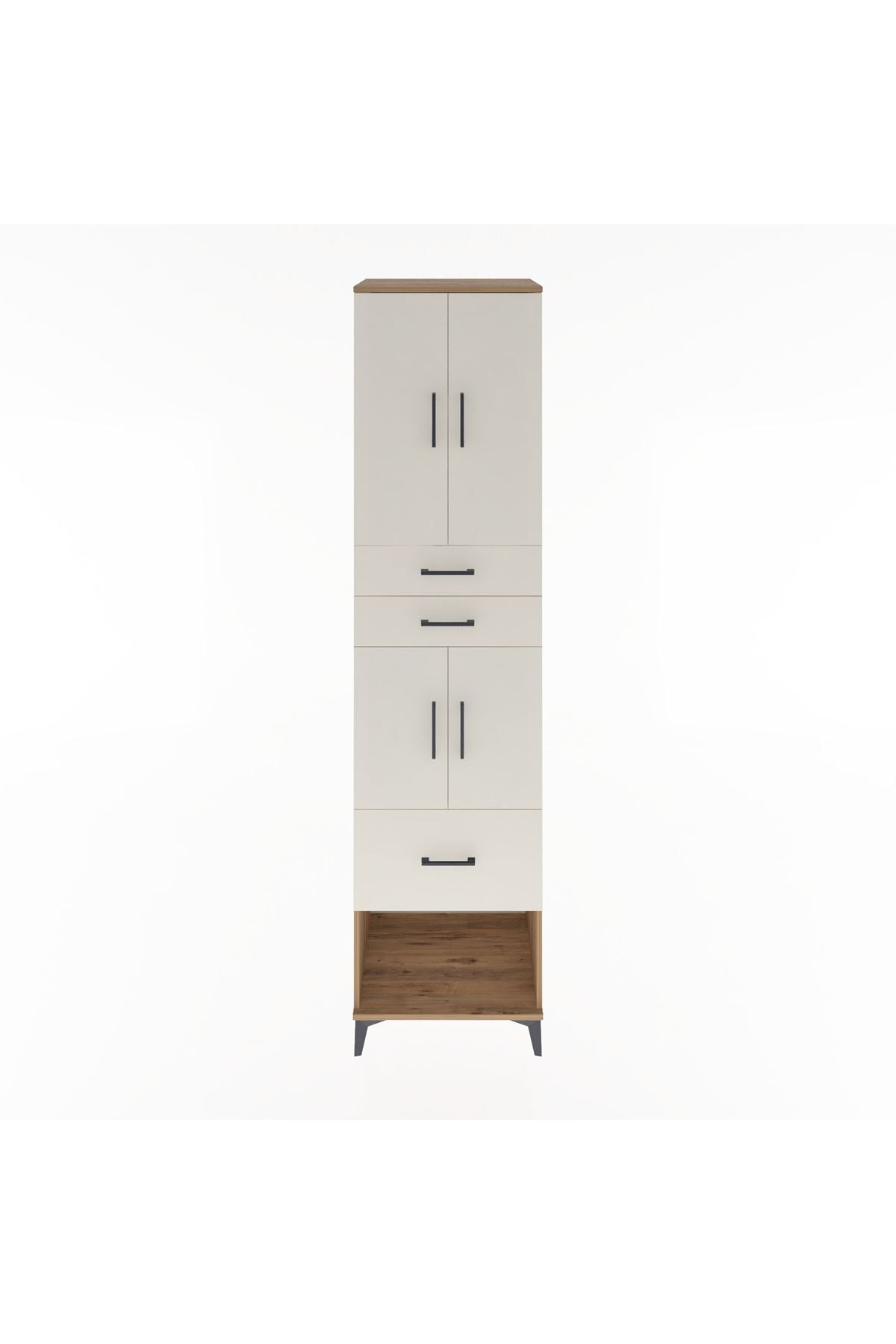Hyperion Dolap 3 Raflı 3 Çekmeceli 4 Kapaklı 60x44x243 - S65M021V7B