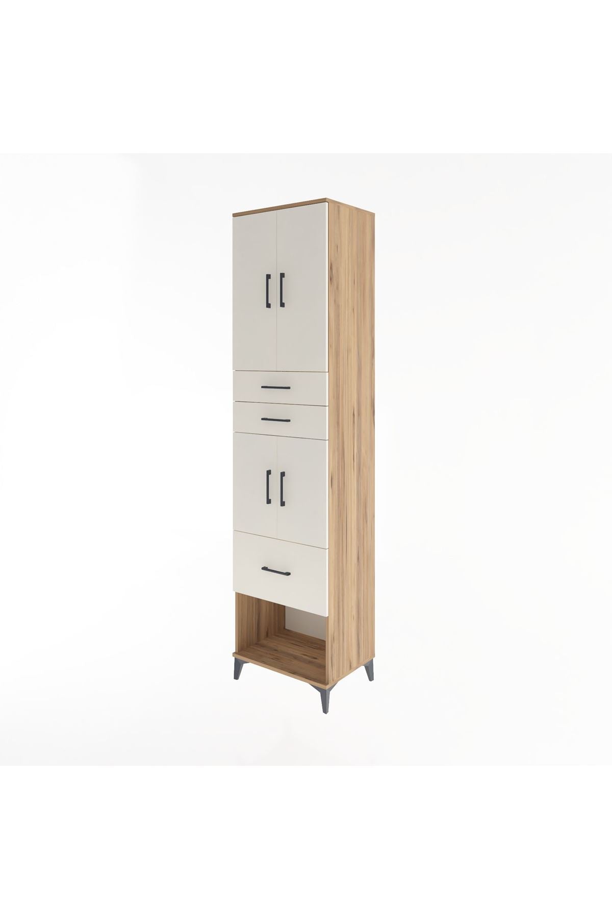 Hyperion Dolap 3 Raflı 3 Çekmeceli 4 Kapaklı 60x44x243 - S65M021V7B