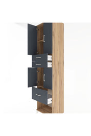 Hyperion Dolap 3 Raflı 3 Çekmeceli 4 Kapaklı 60x44x243 - S65M021V8B