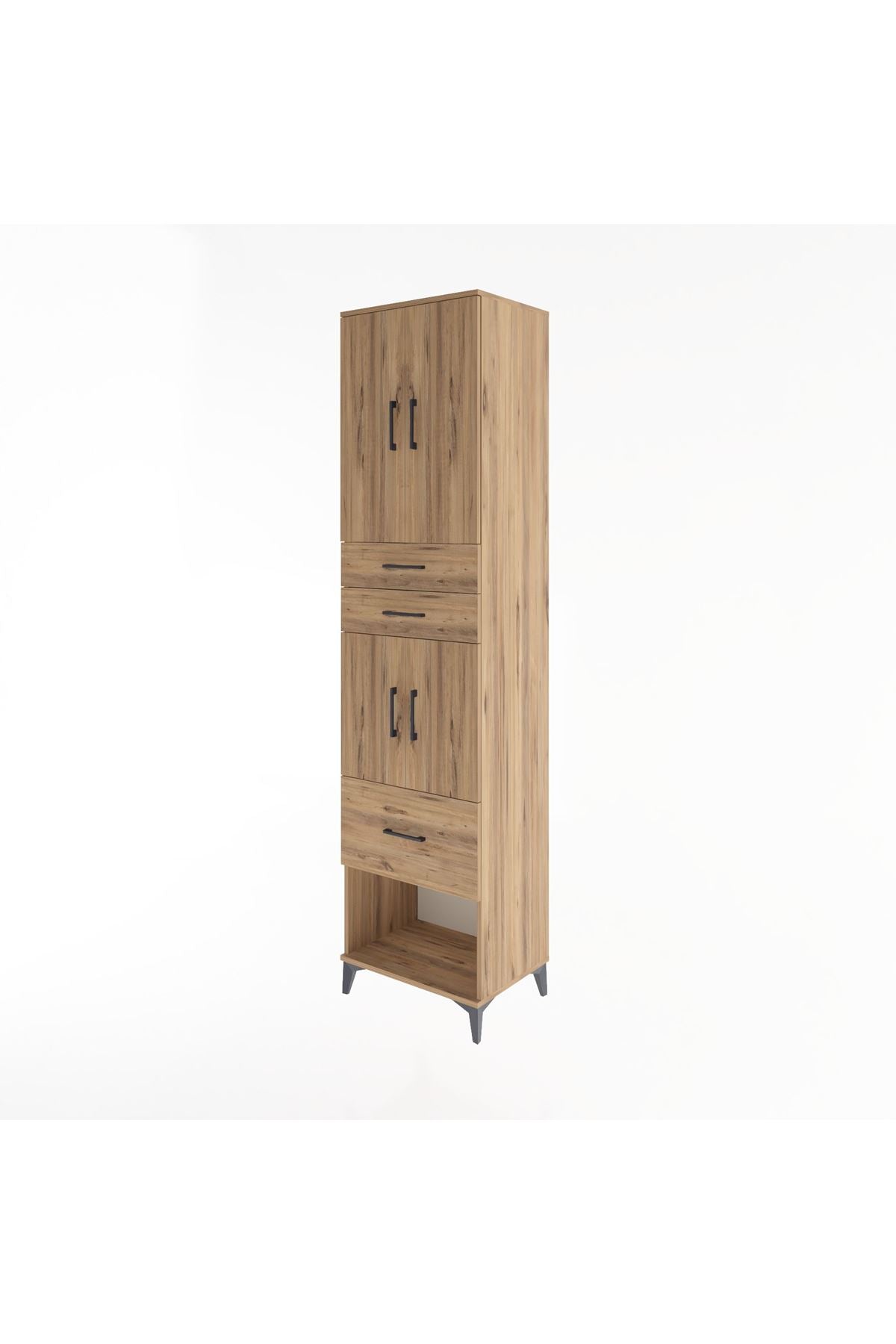 Hyperion Dolap 3 Raflı 3 Çekmeceli 4 Kapaklı 60x44x243 - S65M021V9B
