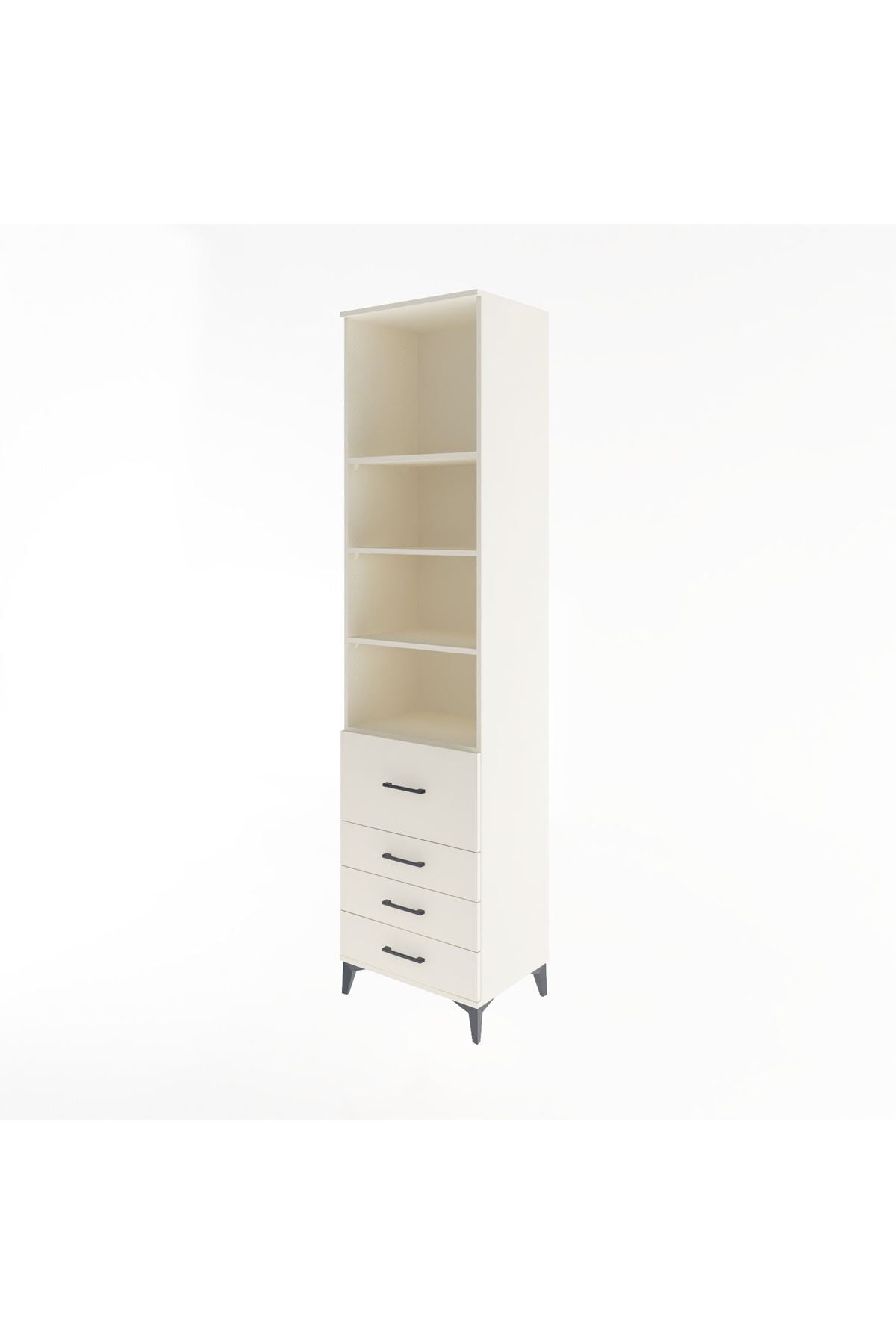 Hyperion Dolap 4 Raflı 4 Çekmeceli 60x44x243 - S65M022V1B