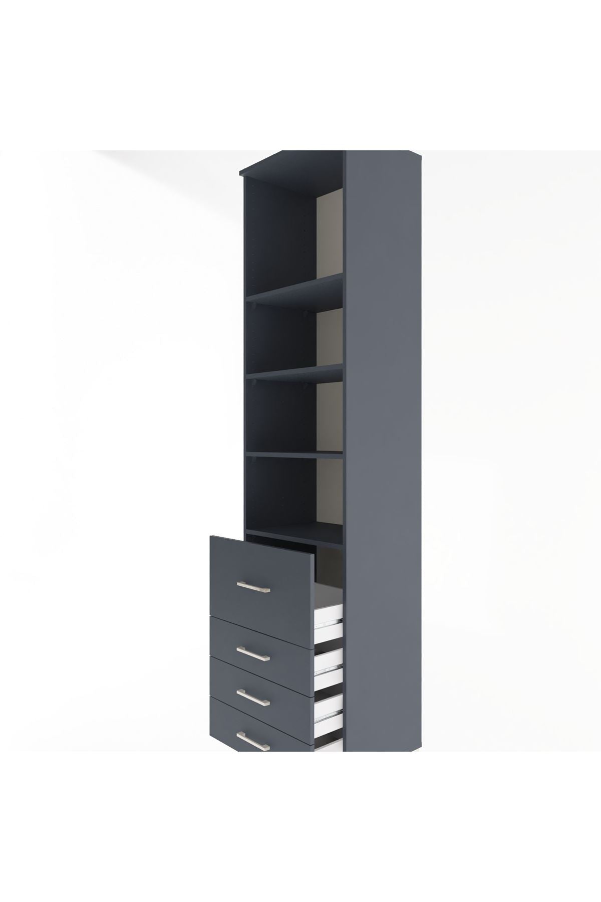 Hyperion Dolap 4 Raflı 4 Çekmeceli 60x44x243 - S65M022V5B