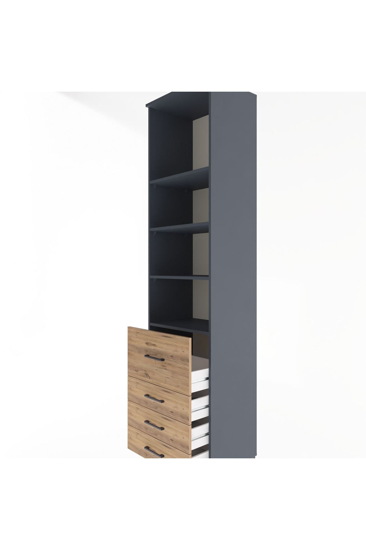 Hyperion Dolap 4 Raflı 4 Çekmeceli 60x44x243 - S65M022V6B