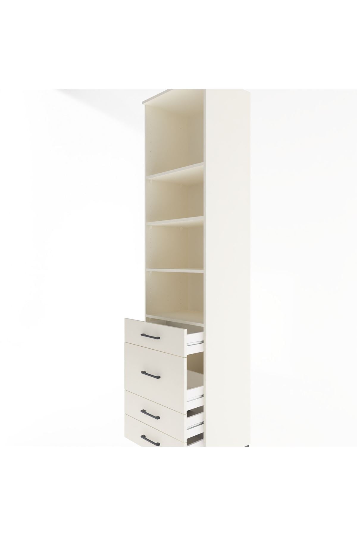 Hyperion Dolap 4 Raflı 4 Çekmeceli 60x44x243 - S65M023V1B