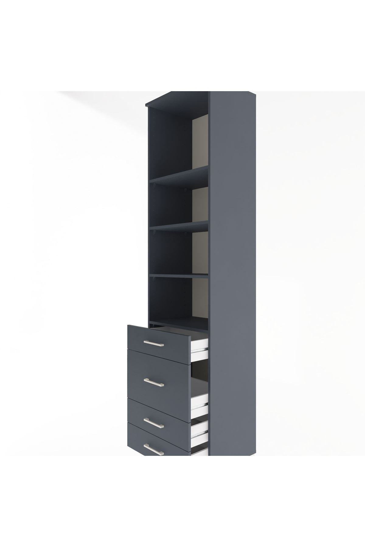 Hyperion Dolap 4 Raflı 4 Çekmeceli 60x44x243 - S65M023V5B