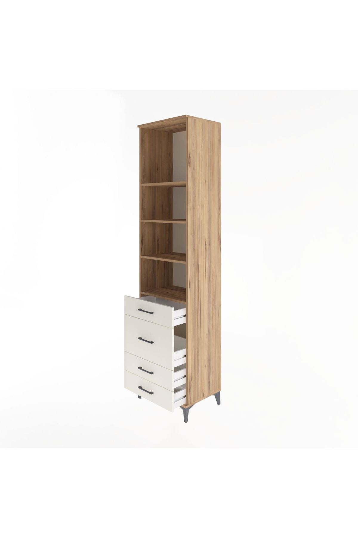 Hyperion Dolap 4 Raflı 4 Çekmeceli 60x44x243 - S65M023V7B