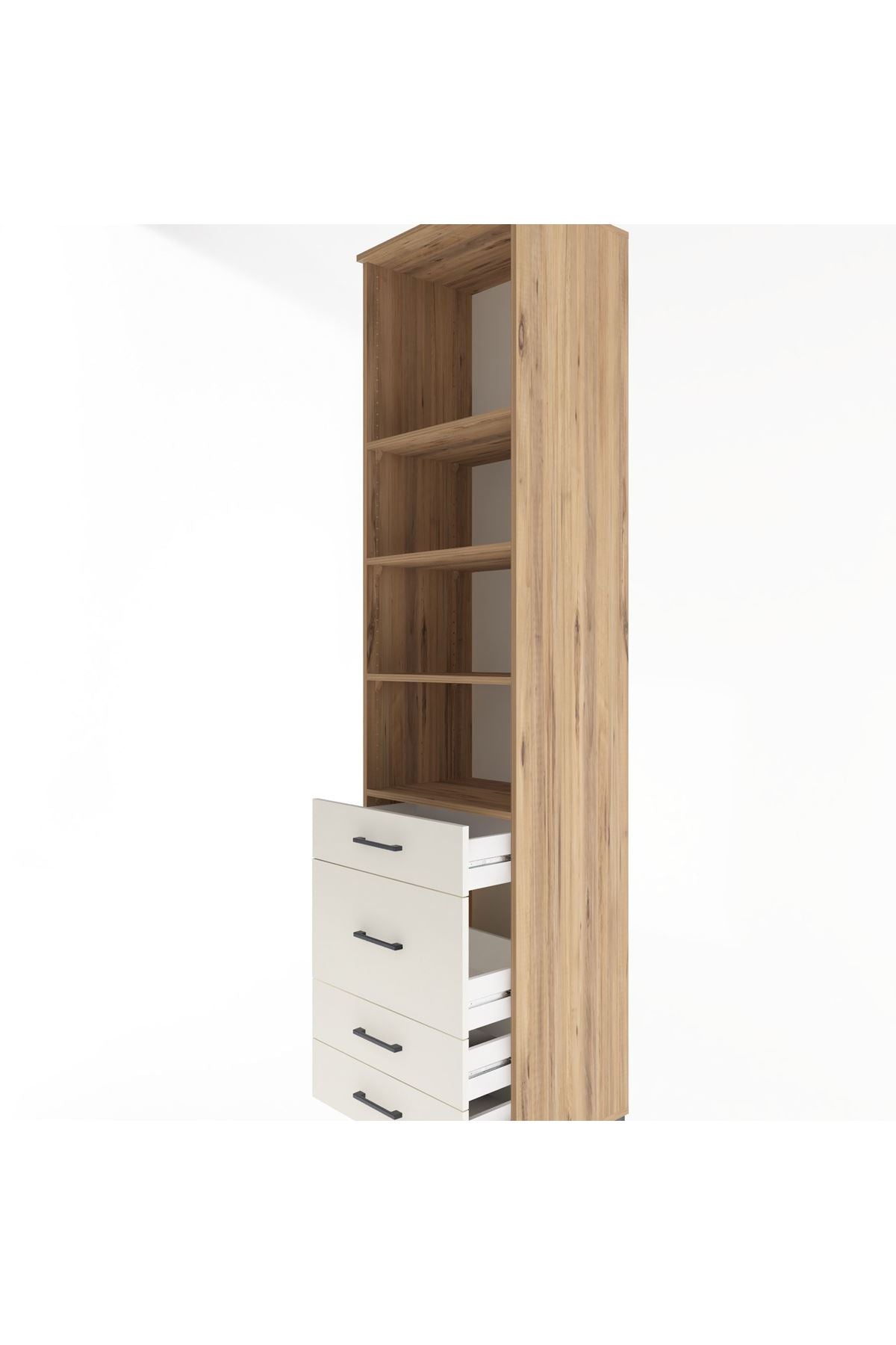 Hyperion Dolap 4 Raflı 4 Çekmeceli 60x44x243 - S65M023V7B