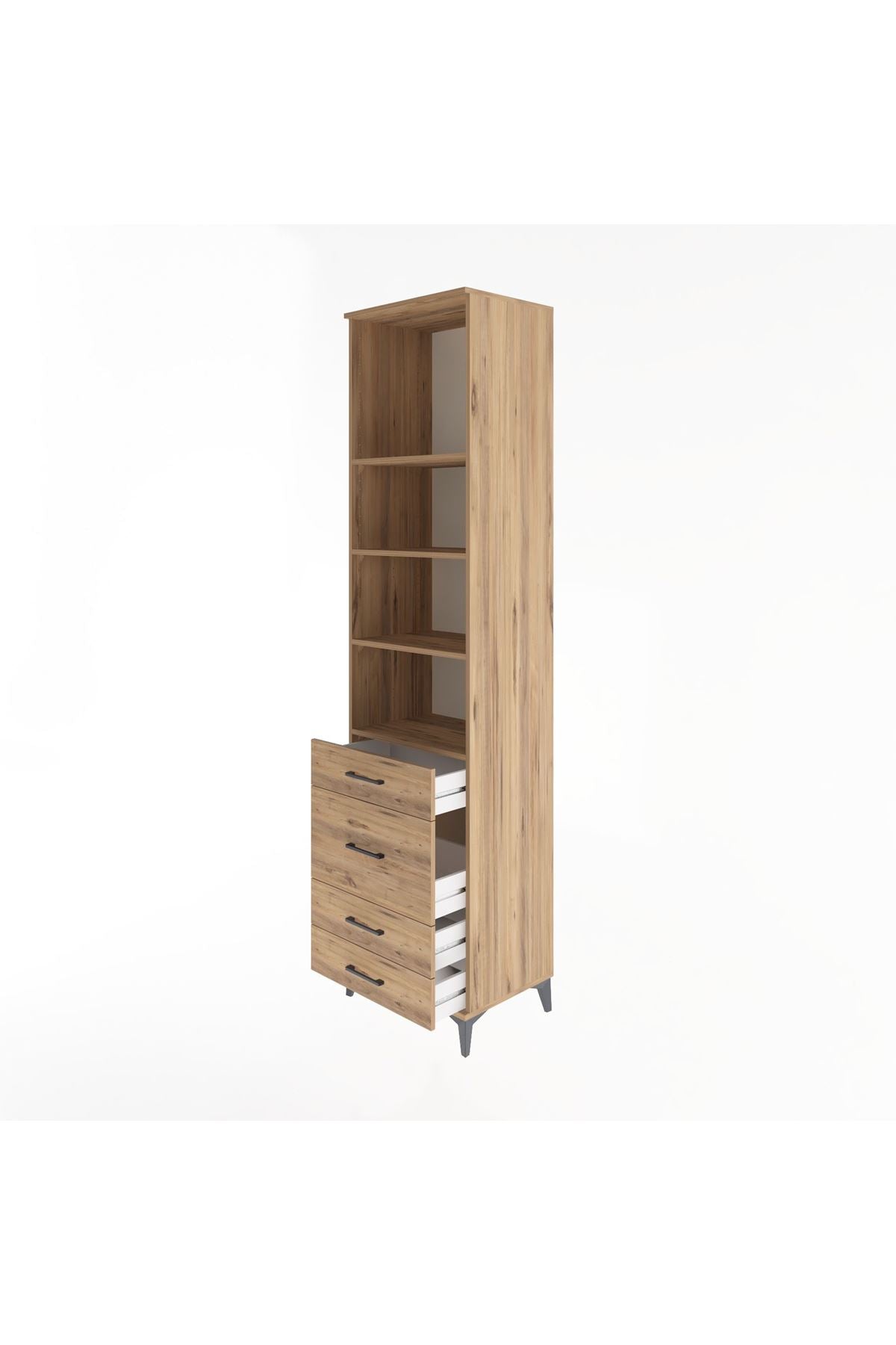 Hyperion Dolap 4 Raflı 4 Çekmeceli 60x44x243 - S65M023V9B