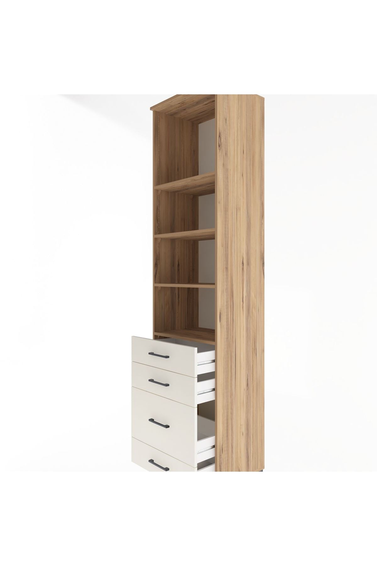 Hyperion Dolap 4 Raflı 4 Çekmeceli 60x44x243 - S65M024V7B