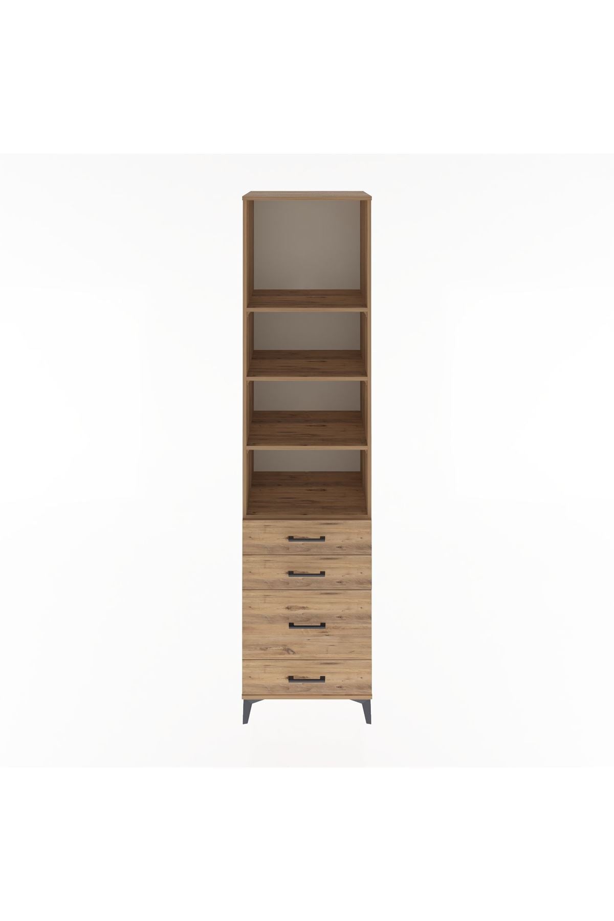 Hyperion Dolap 4 Raflı 4 Çekmeceli 60x44x243 - S65M024V9B