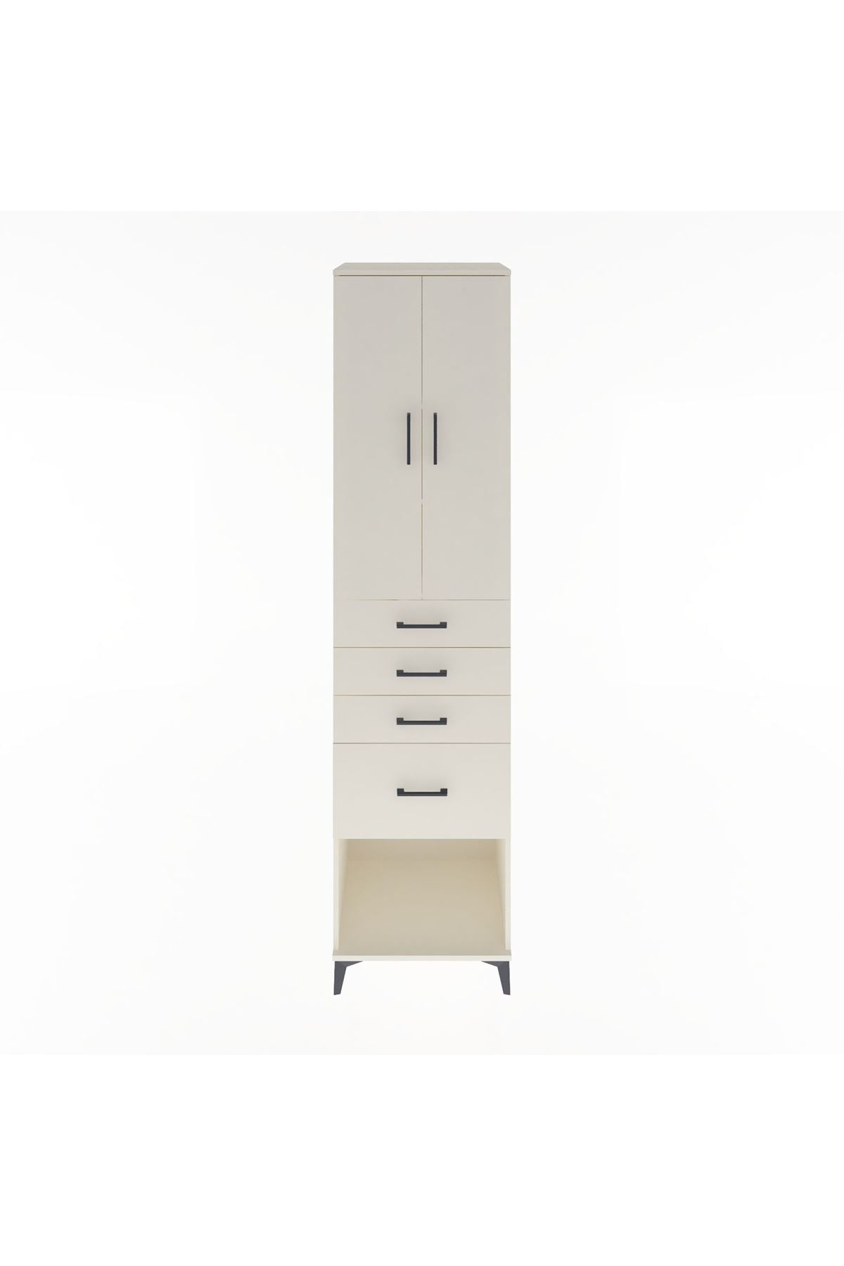 Hyperion Dolap 3 Raflı 4 Çekmeceli 2 Kapaklı 60x44x243 - S65M025V1B
