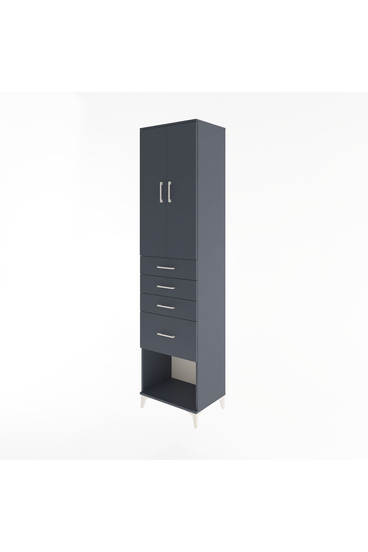 Hyperion Dolap 3 Raflı 4 Çekmeceli 2 Kapaklı 60x44x243 - S65M025V5B