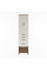 Hyperion Dolap 3 Raflı 4 Çekmeceli 2 Kapaklı 60x44x243