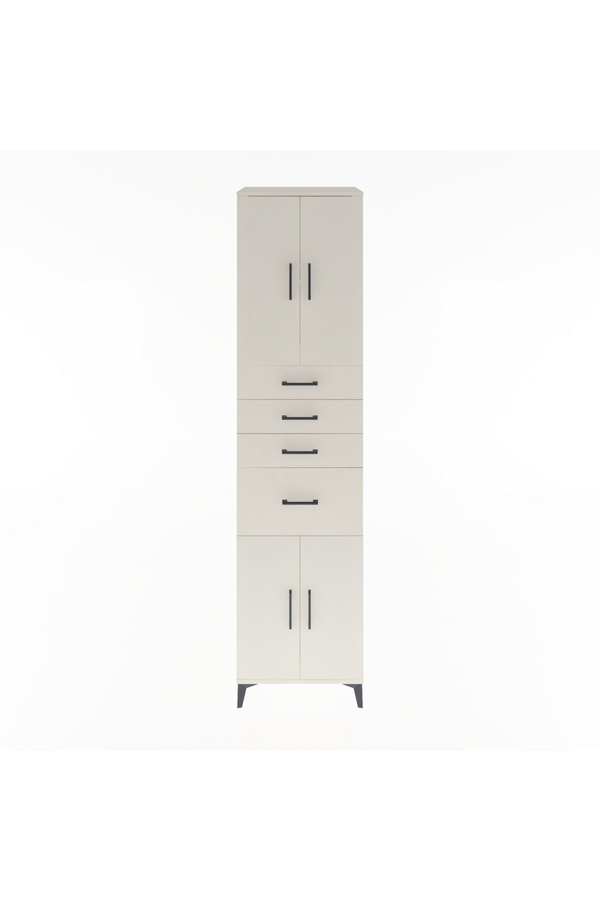 Hyperion Dolap 2 Raflı 4 Çekmeceli 4 Kapaklı 60x44x243 - S65M026V1B