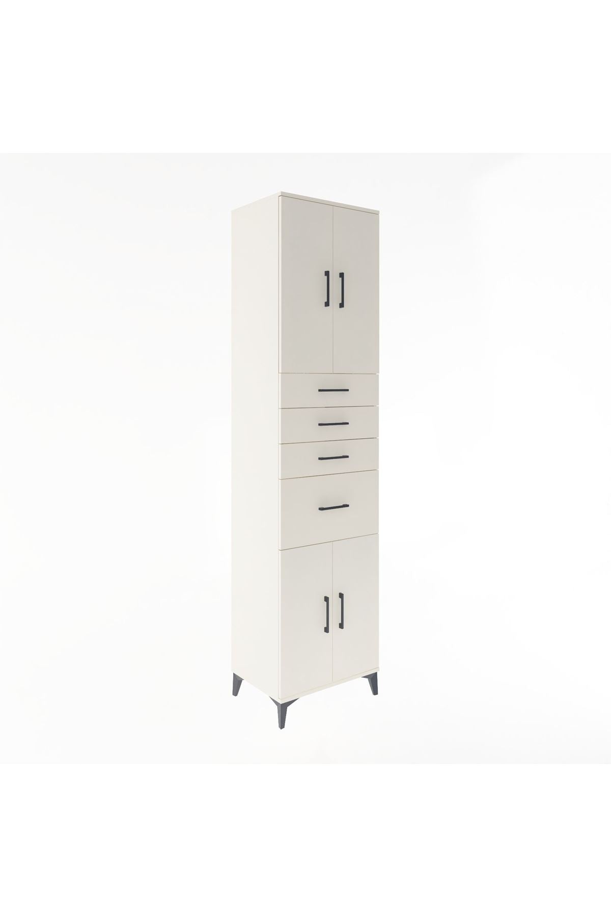 Hyperion Dolap 2 Raflı 4 Çekmeceli 4 Kapaklı 60x44x243 - S65M026V1B