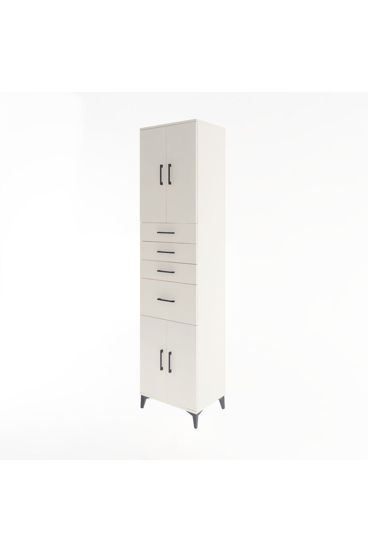 Hyperion Dolap 2 Raflı 4 Çekmeceli 4 Kapaklı 60x44x243 - S65M026V1B