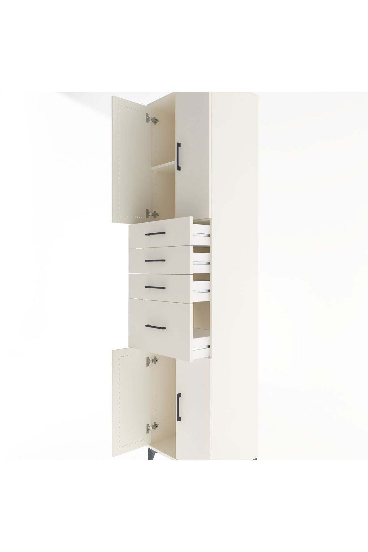 Hyperion Dolap 2 Raflı 4 Çekmeceli 4 Kapaklı 60x44x243 - S65M026V1B