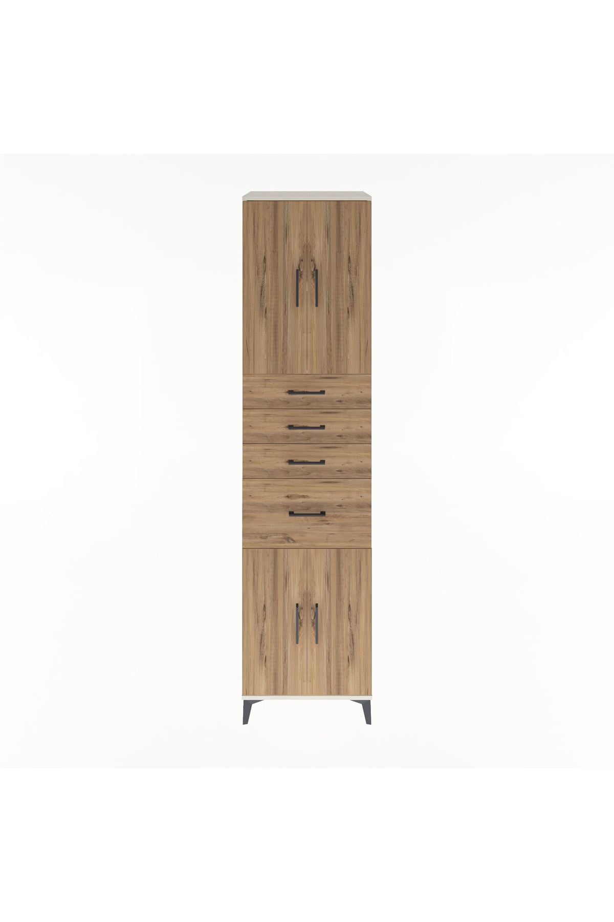 Hyperion Dolap 2 Raflı 4 Çekmeceli 4 Kapaklı 60x44x243 - S65M026V3B