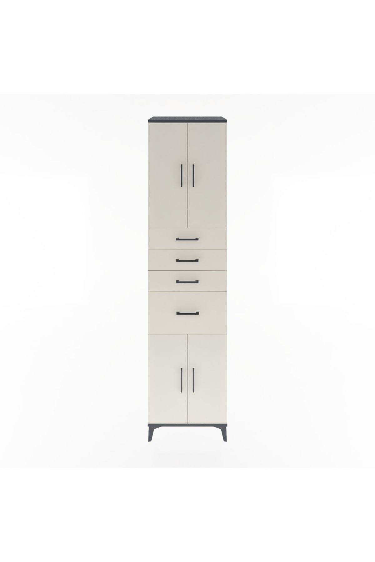 Hyperion Dolap 2 Raflı 4 Çekmeceli 4 Kapaklı 60x44x243 - S65M026V4B