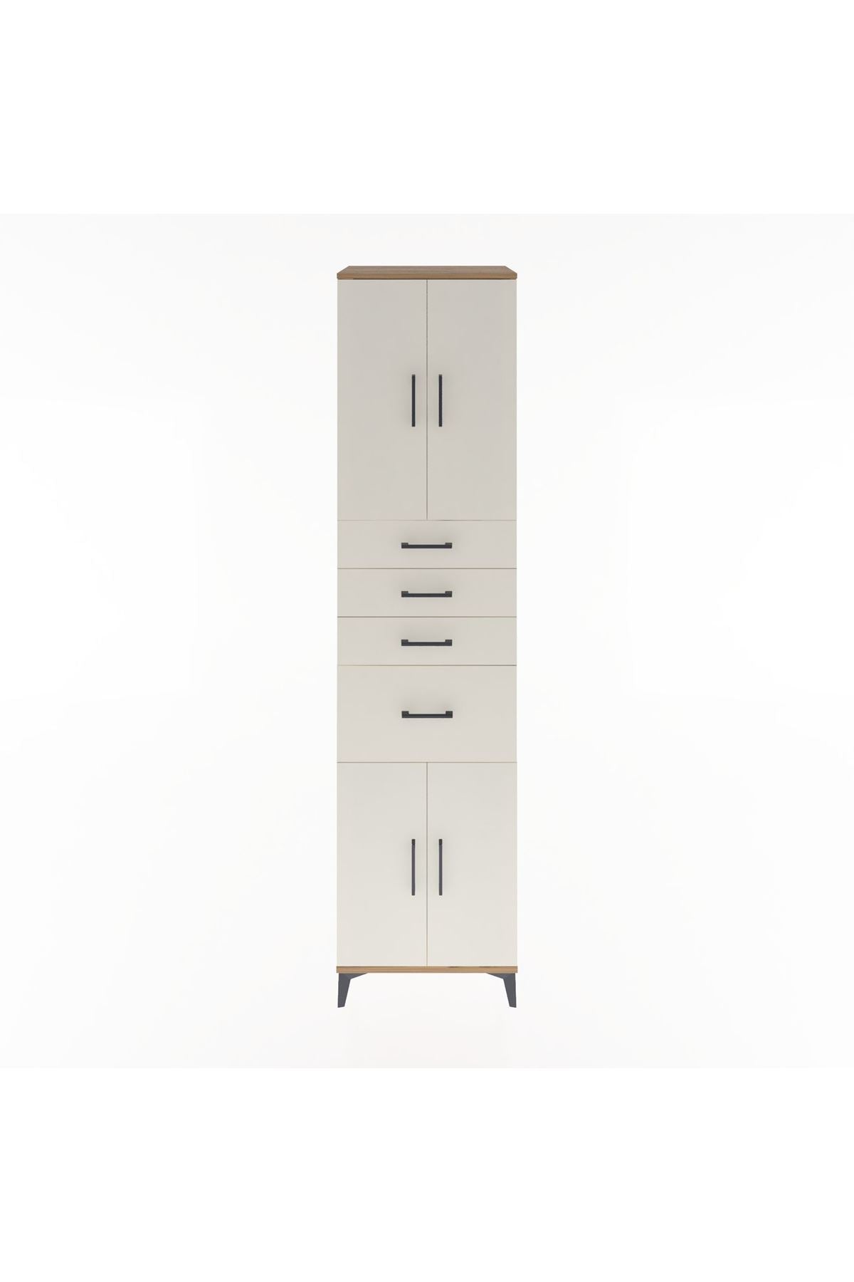 Hyperion Dolap 2 Raflı 4 Çekmeceli 4 Kapaklı 60x44x243 - S65M026V7B