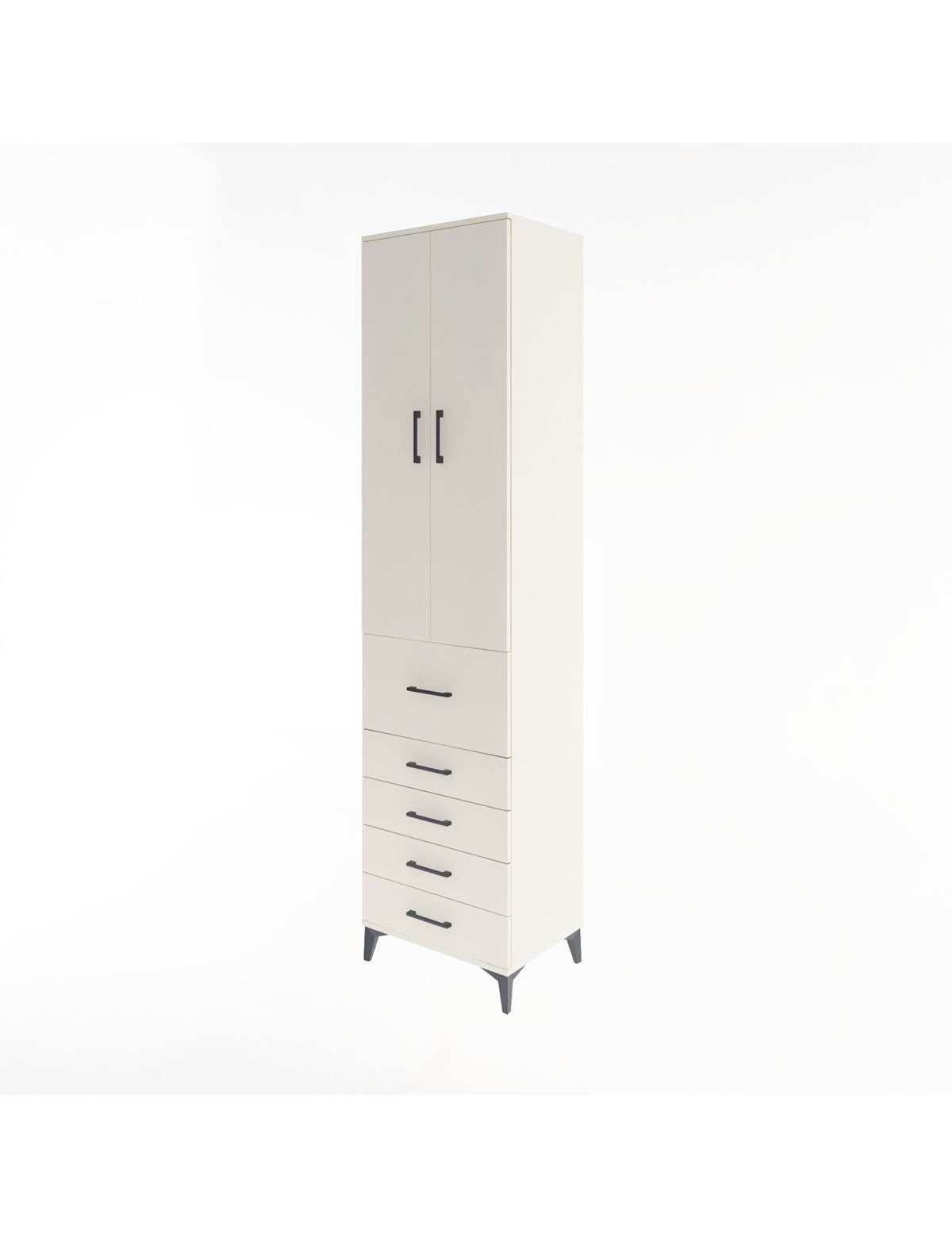 Hyperion Dolap 4 Raflı 5 Çekmeceli 2 Kapaklı 60x44x243 - S65M027V1B