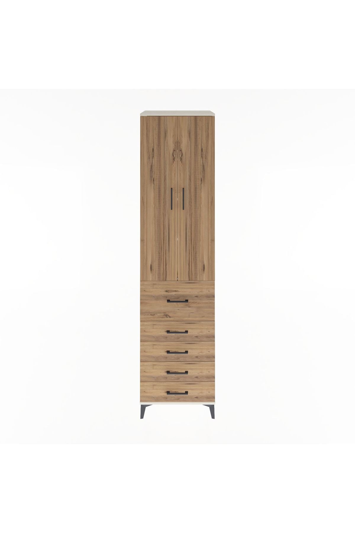 Hyperion Dolap 4 Raflı 5 Çekmeceli 2 Kapaklı 60x44x243 - S65M027V3B