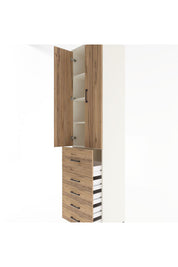 Hyperion Dolap 4 Raflı 5 Çekmeceli 2 Kapaklı 60x44x243 - S65M027V3B