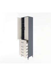 Hyperion Dolap 4 Raflı 5 Çekmeceli 2 Kapaklı 60x44x243 - S65M027V4B