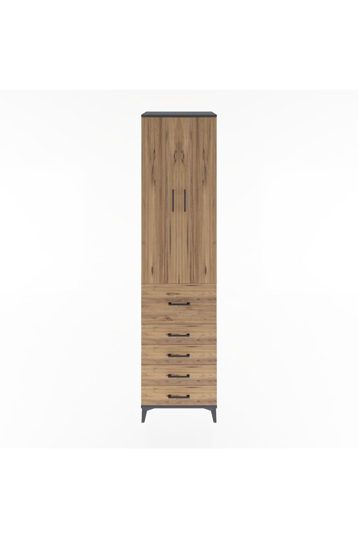 Hyperion Dolap 4 Raflı 5 Çekmeceli 2 Kapaklı 60x44x243 - S65M027V6B