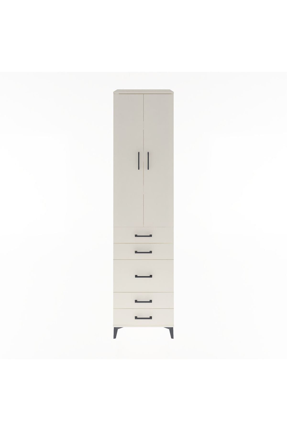 Hyperion Dolap 4 Raflı 5 Çekmeceli 2 Kapaklı 60x44x243 - S65M028V1B