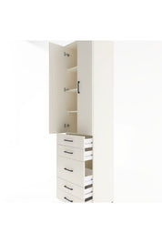 Hyperion Dolap 4 Raflı 5 Çekmeceli 2 Kapaklı 60x44x243 - S65M028V1B