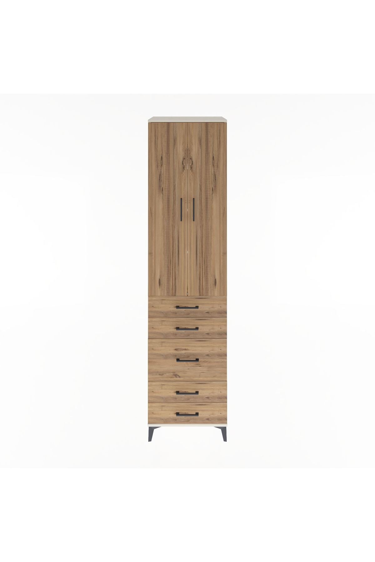 Hyperion Dolap 4 Raflı 5 Çekmeceli 2 Kapaklı 60x44x243 - S65M028V3B