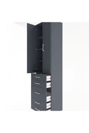 Hyperion Dolap 4 Raflı 5 Çekmeceli 2 Kapaklı 60x44x243 - S65M028V5B