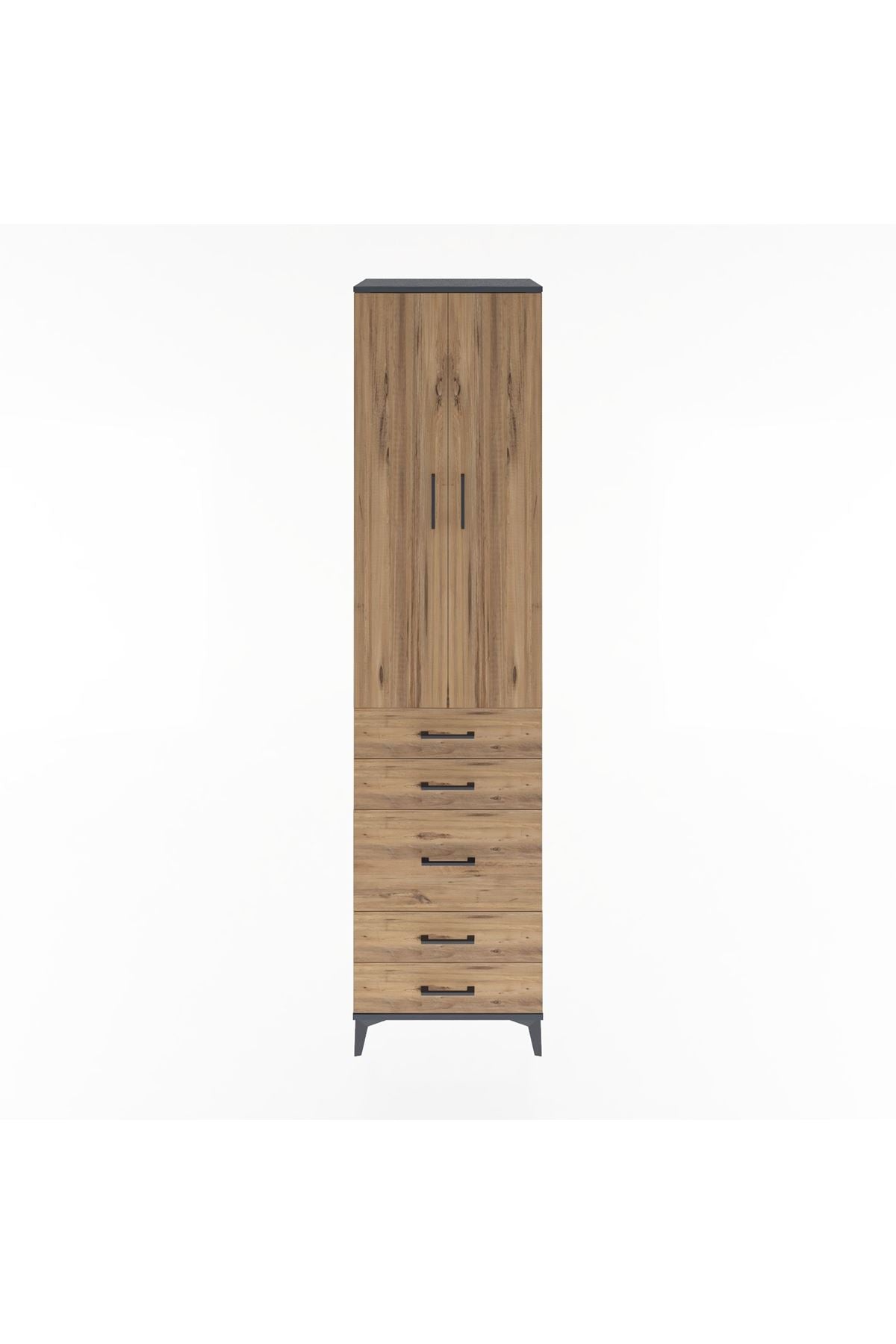 Hyperion Dolap 4 Raflı 5 Çekmeceli 2 Kapaklı 60x44x243 - S65M028V6B