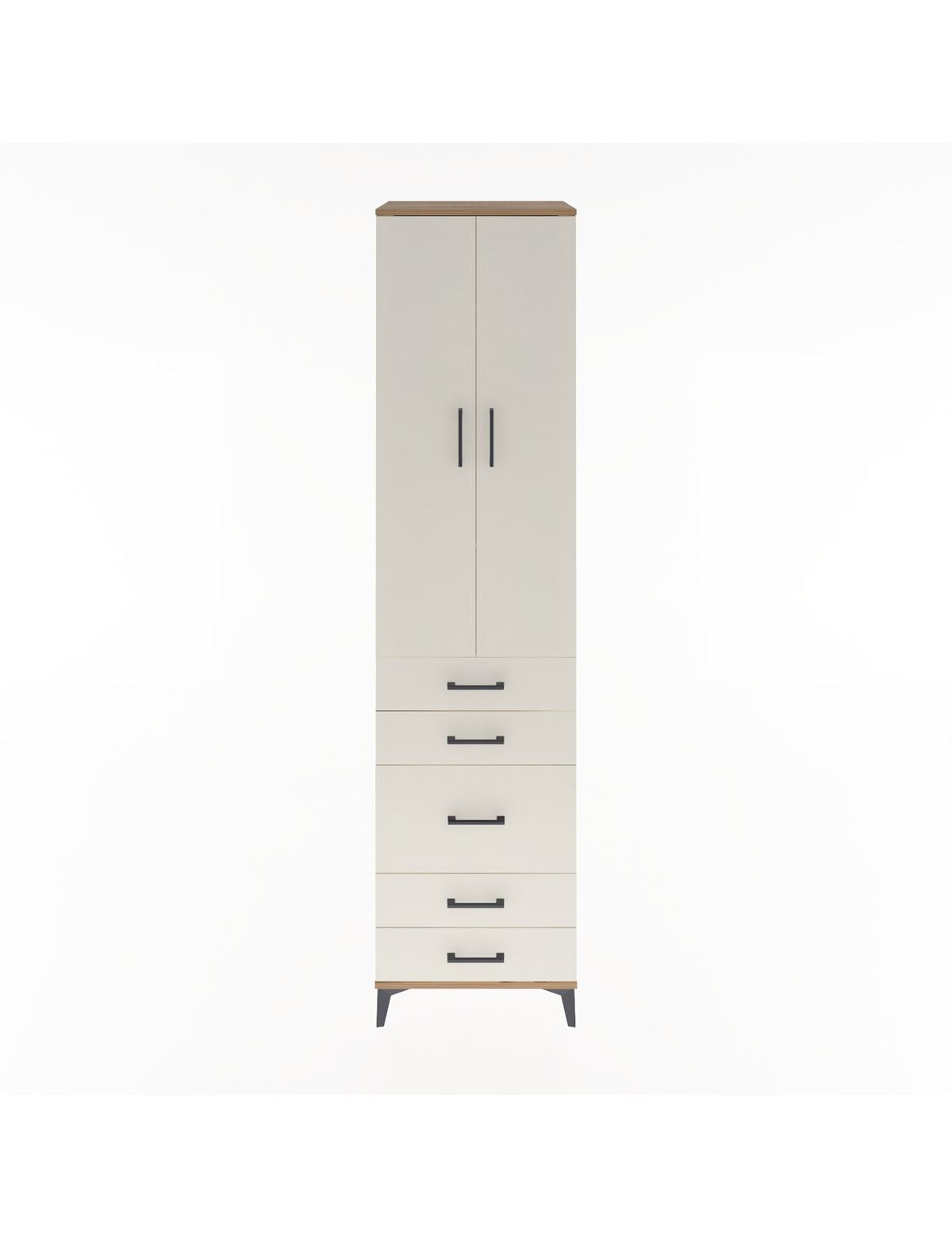 Hyperion Dolap 4 Raflı 5 Çekmeceli 2 Kapaklı 60x44x243 - S65M028V7B