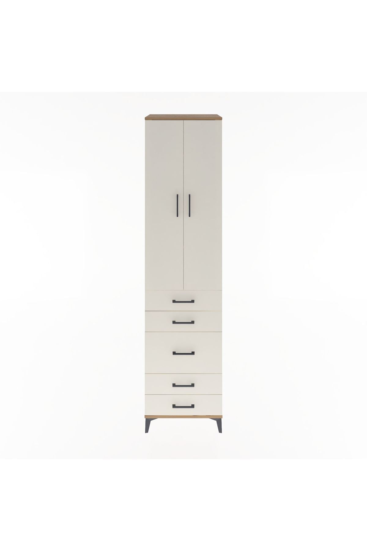 Hyperion Dolap 4 Raflı 5 Çekmeceli 2 Kapaklı 60x44x243 - S65M028V7B