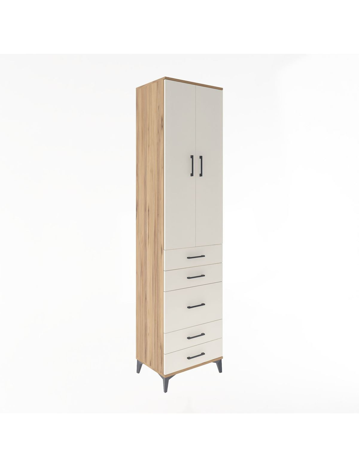 Hyperion Dolap 4 Raflı 5 Çekmeceli 2 Kapaklı 60x44x243 - S65M028V7B