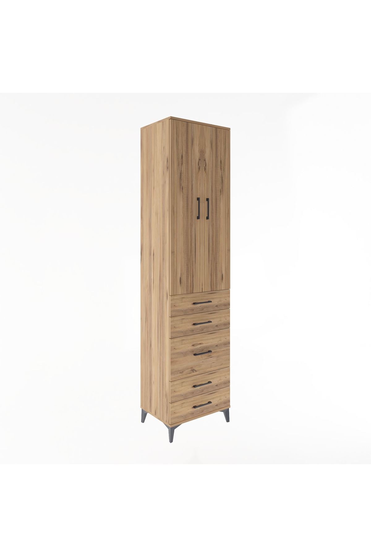Hyperion Dolap 4 Raflı 5 Çekmeceli 2 Kapaklı 60x44x243 - S65M028V9B