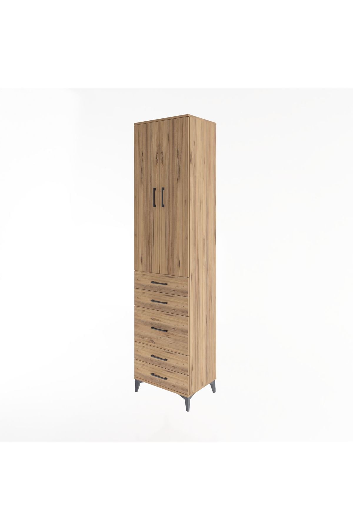 Hyperion Dolap 4 Raflı 5 Çekmeceli 2 Kapaklı 60x44x243 - S65M028V9B