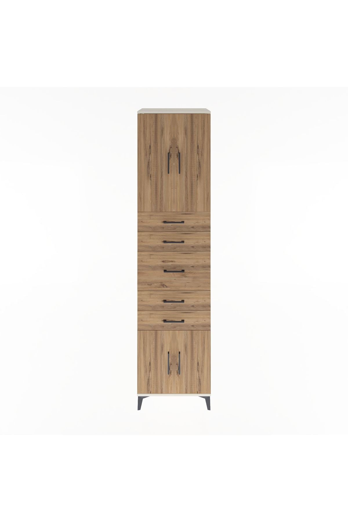Hyperion Dolap 2 Raflı 5 Çekmeceli 4 Kapaklı 60x44x243 - S65M029V3B