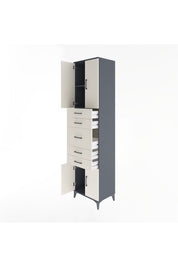 Hyperion Dolap 2 Raflı 5 Çekmeceli 4 Kapaklı 60x44x243 - S65M029V4B