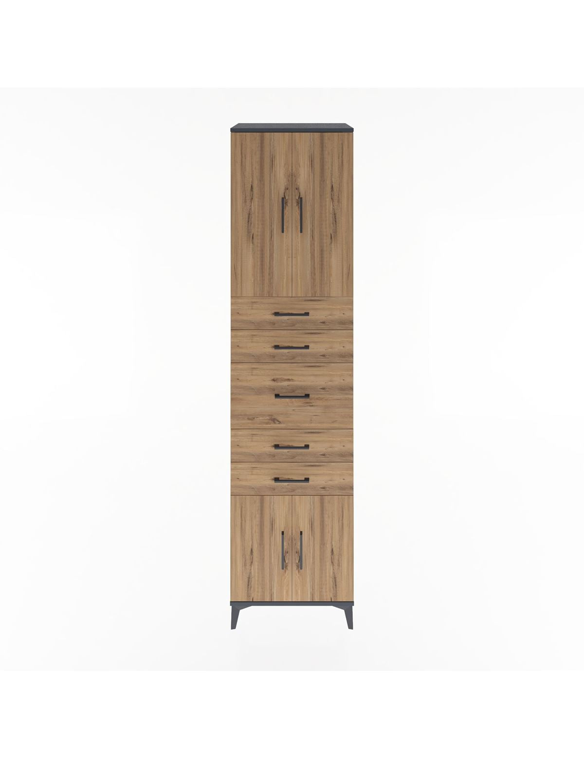 Hyperion Dolap 2 Raflı 5 Çekmeceli 4 Kapaklı 60x44x243 - S65M029V6B