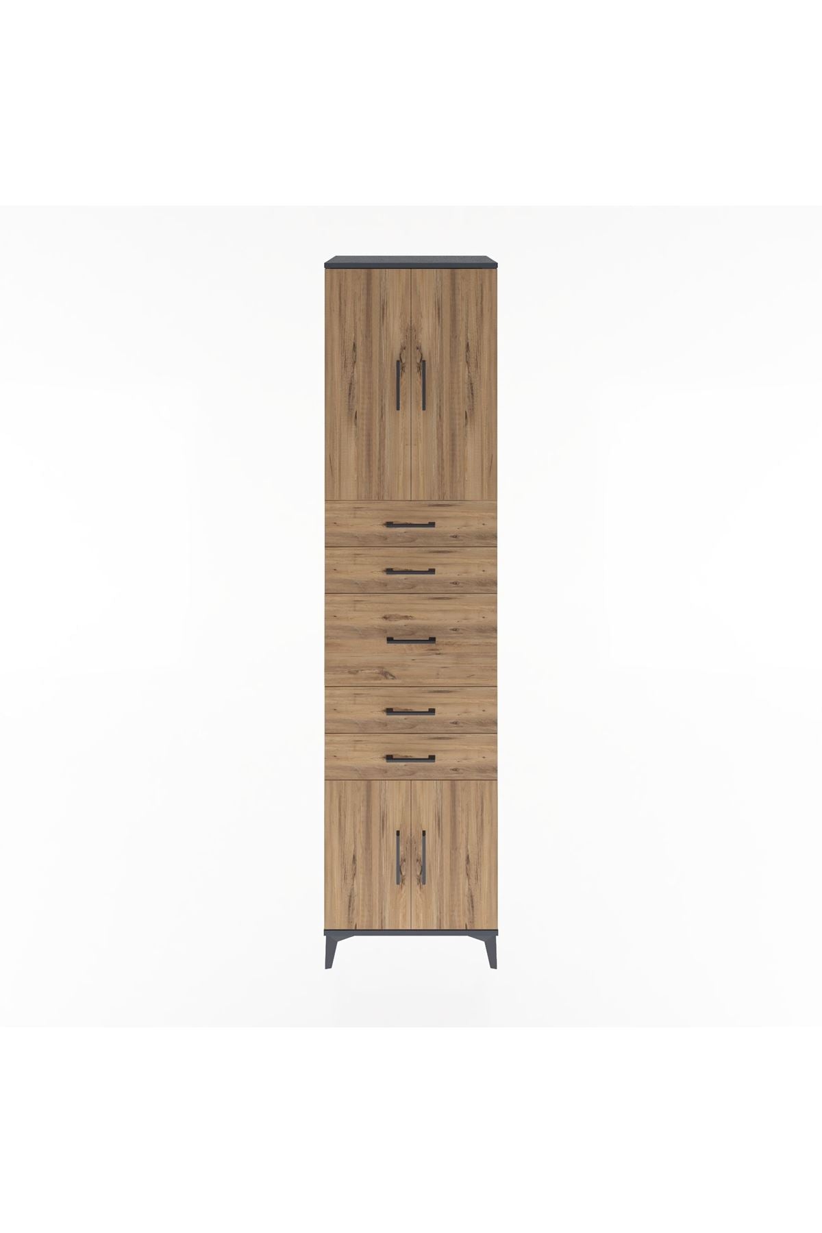 Hyperion Dolap 2 Raflı 5 Çekmeceli 4 Kapaklı 60x44x243 - S65M029V6B
