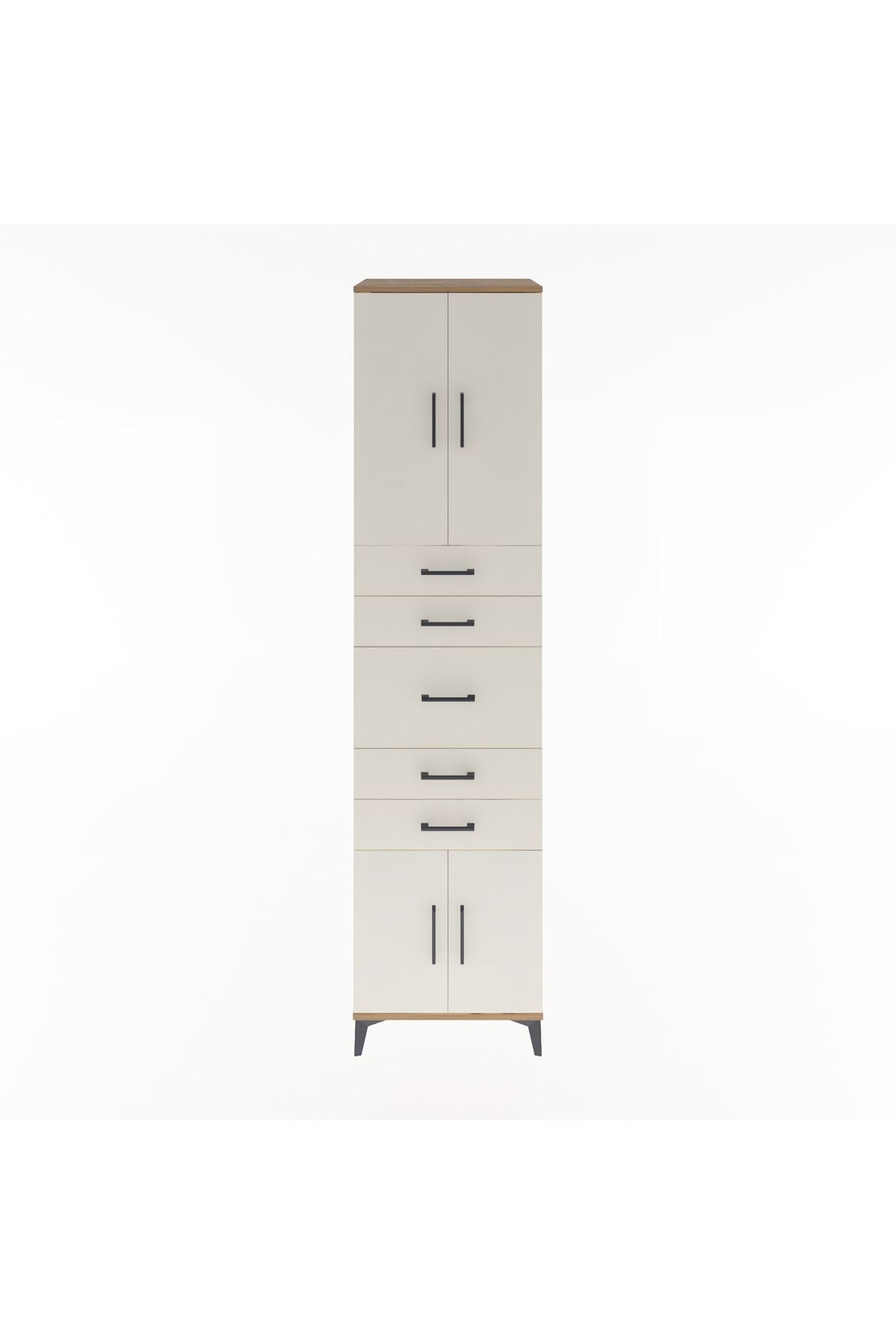 Hyperion Dolap 2 Raflı 5 Çekmeceli 4 Kapaklı 60x44x243 - S65M029V7B