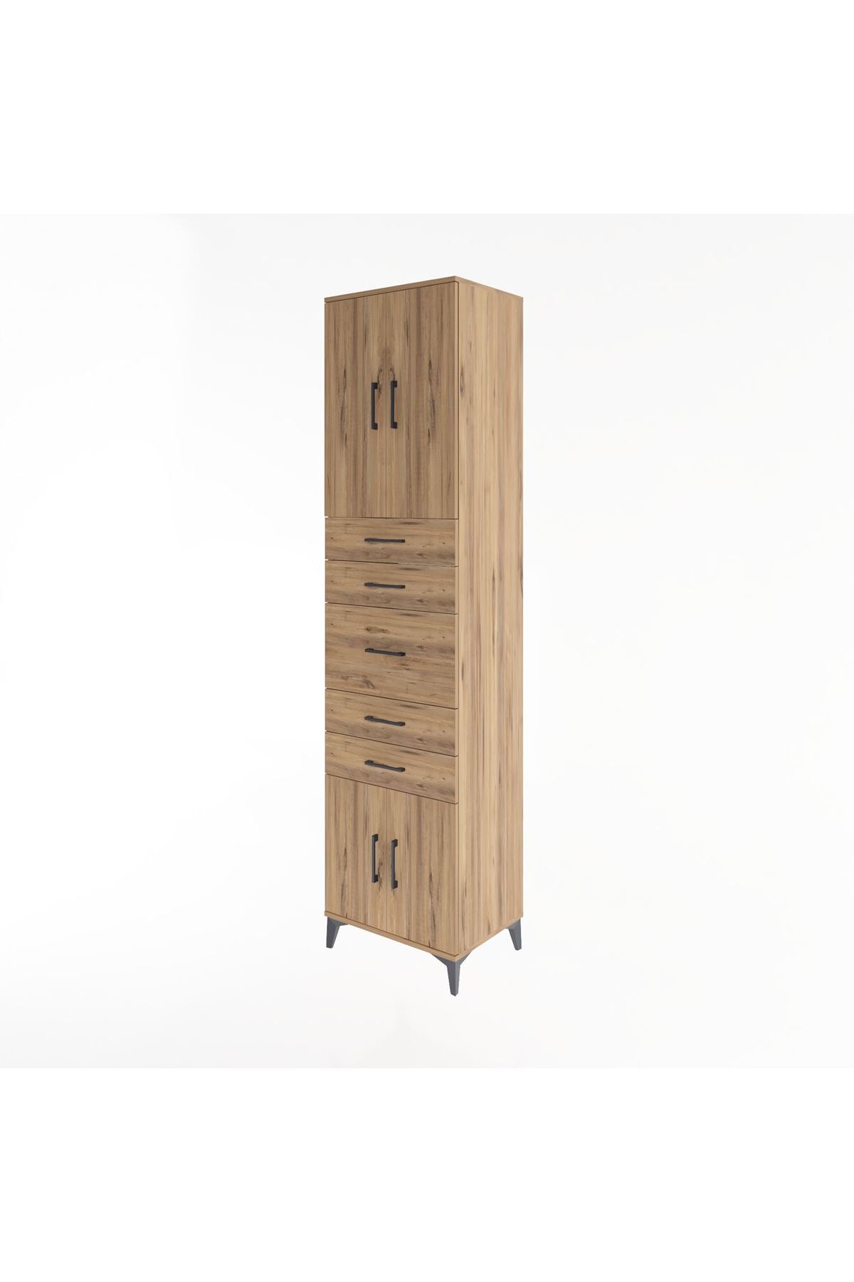 Hyperion Dolap 2 Raflı 5 Çekmeceli 4 Kapaklı 60x44x243 - S65M029V9B