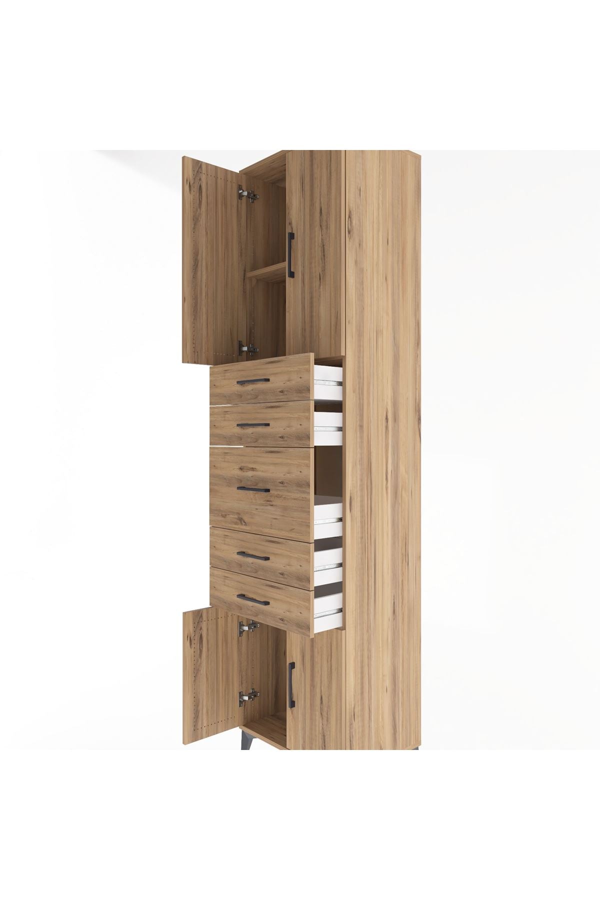 Hyperion Dolap 2 Raflı 5 Çekmeceli 4 Kapaklı 60x44x243 - S65M029V9B