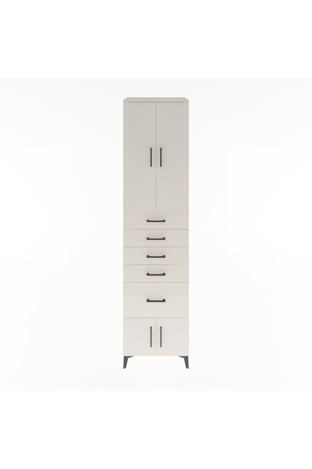 Hyperion Dolap 3 Raflı 5 Çekmeceli 4 Kapaklı 60x44x243 - S65M030V1B