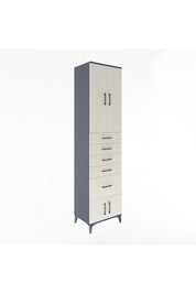Hyperion Dolap 3 Raflı 5 Çekmeceli 4 Kapaklı 60x44x243 - S65M030V4B